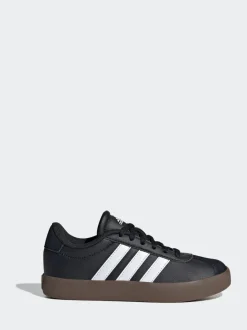 adidas Black/Tan VL Court 3.0 Kids Trainers