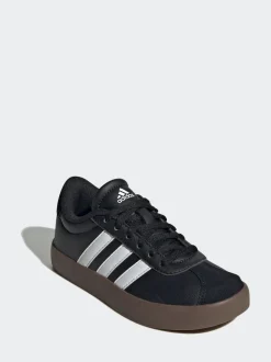 adidas Black/Tan VL Court 3.0 Kids Trainers
