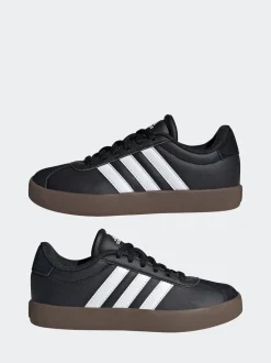adidas Black/Tan VL Court 3.0 Kids Trainers