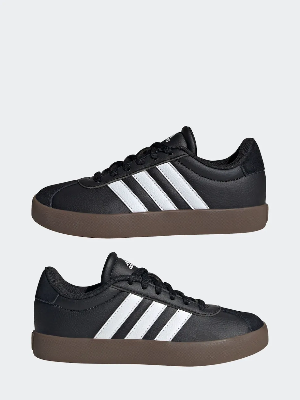 adidas Black/Tan VL Court 3.0 Kids Trainers