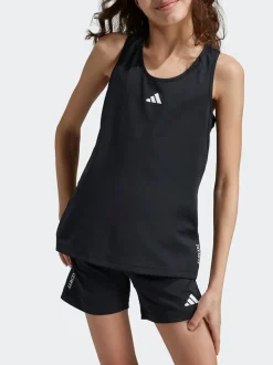 adidas Black Techfit Kids Tank Top