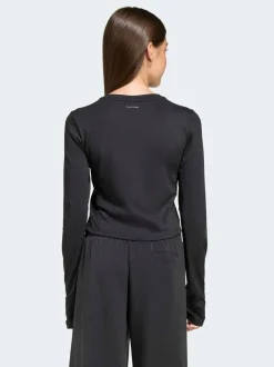 adidas Black Techfit Long Sleeved T-Shirt