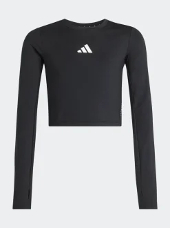 adidas Black Techfit Long Sleeved T-Shirt