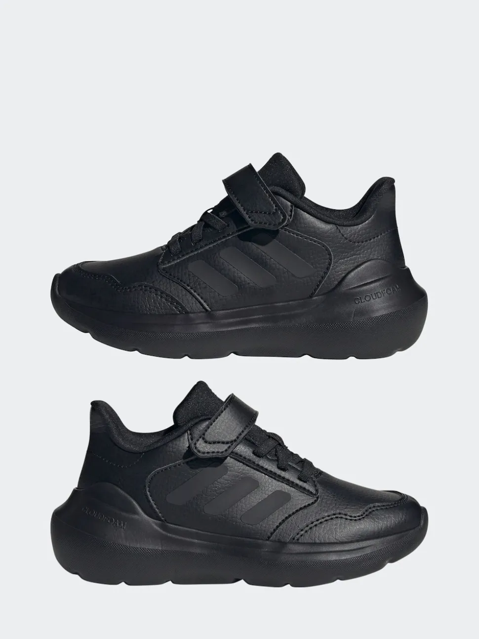 adidas Black Tensaur Run 3.0 Hook and Loop Kids Trainers