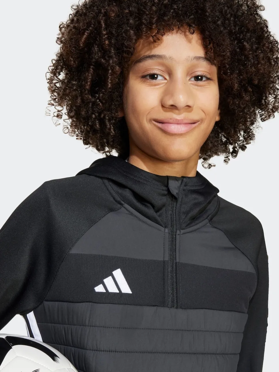 adidas Black Tiro 25 Essentials Winterized Training Top Kids