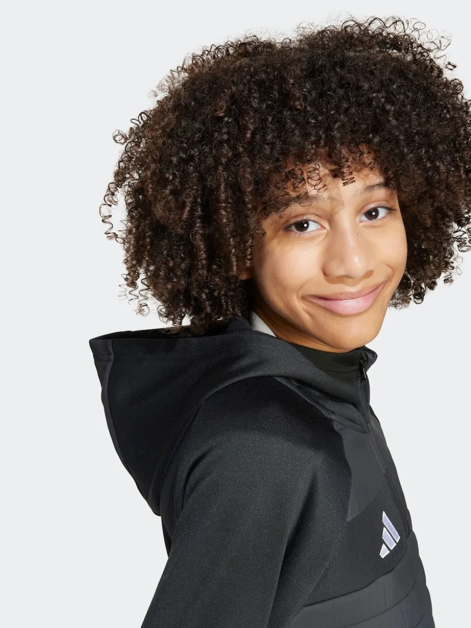 adidas Black Tiro 25 Essentials Winterized Training Top Kids