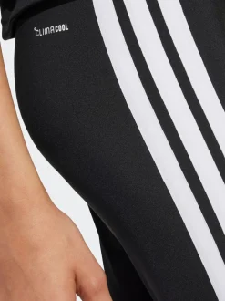 adidas Black Train Essentials 3-Stripes Kids Leggings