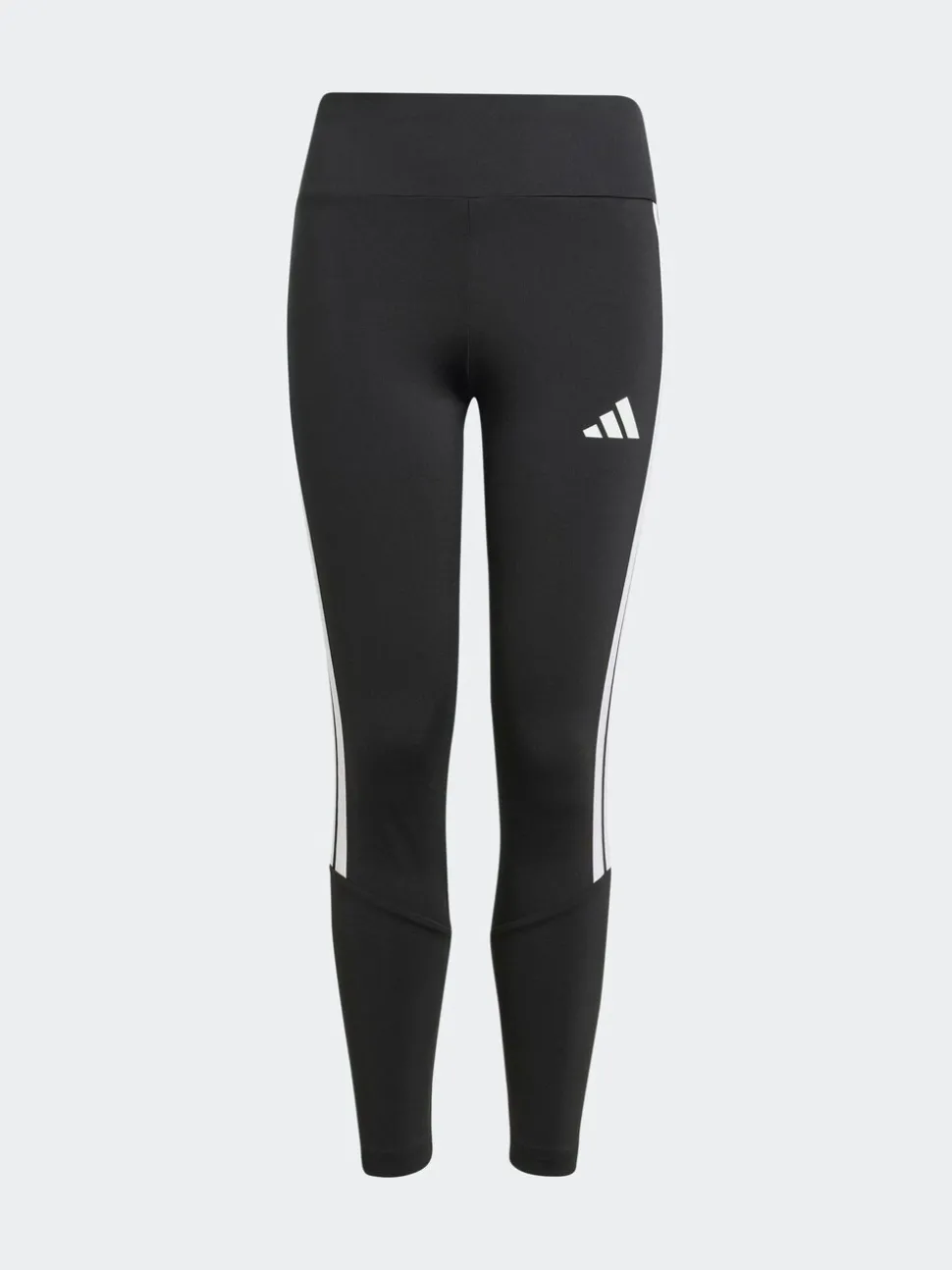 adidas Black Train Essentials 3-Stripes Kids Leggings