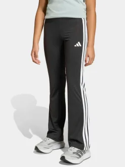 adidas Black Train Essentials 3-Stripes Flared Leggings
