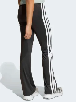 adidas Black Train Essentials 3-Stripes Flared Leggings