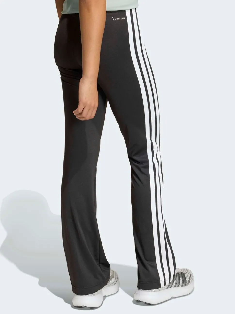 adidas Black Train Essentials 3-Stripes Flared Leggings