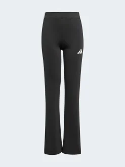 adidas Black Train Essentials 3-Stripes Flared Leggings