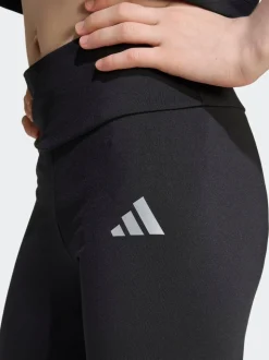 adidas Black Training Essentials Glam Print Kids Leggings