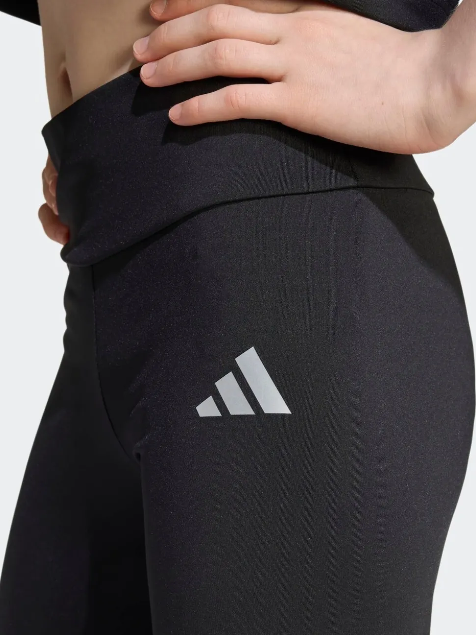 adidas Black Training Essentials Glam Print Kids Leggings
