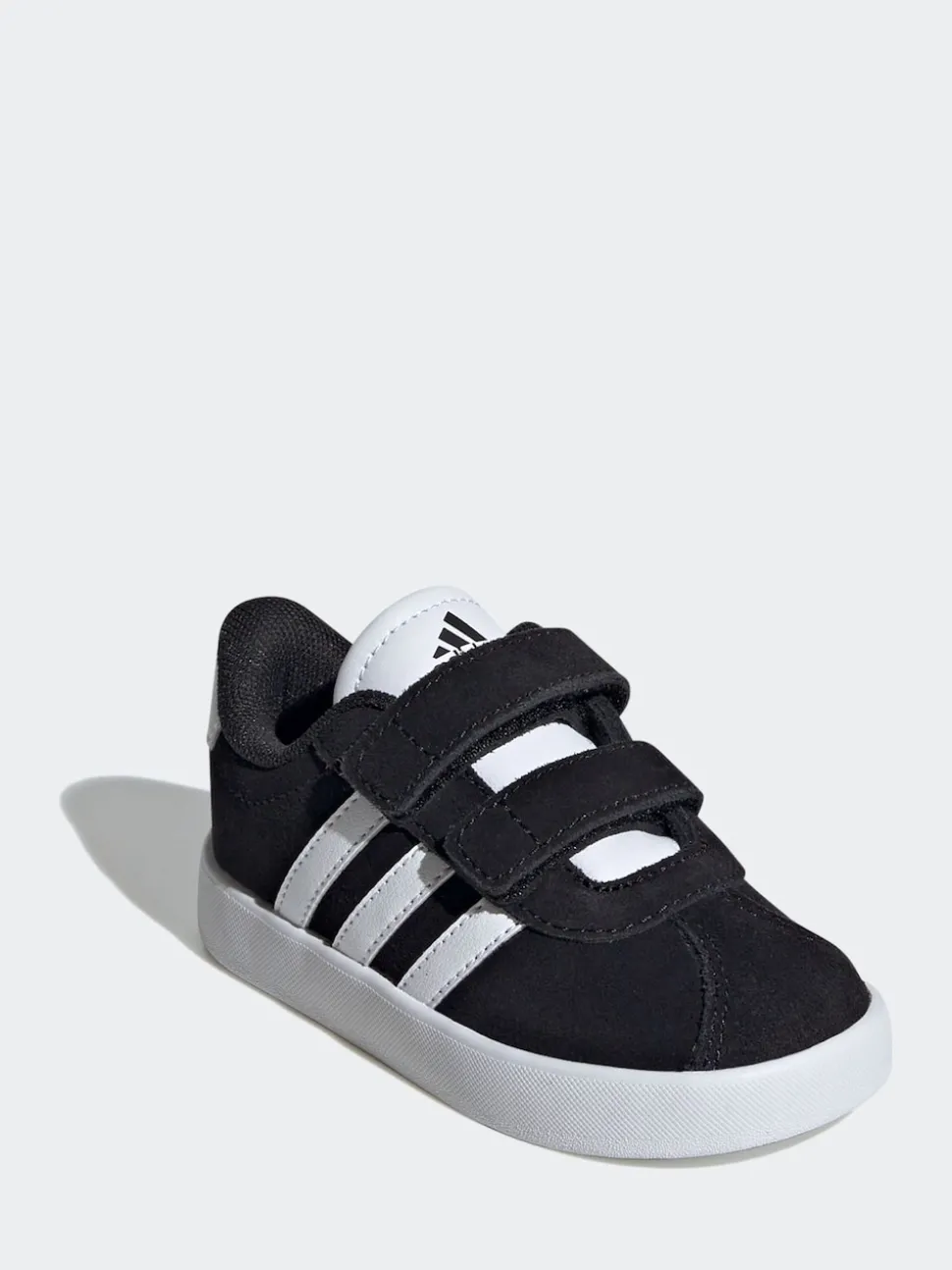 adidas Black VL Court 3.0 Hook and Loop Infant Trainers