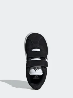 adidas Black VL Court 3.0 Hook and Loop Infant Trainers