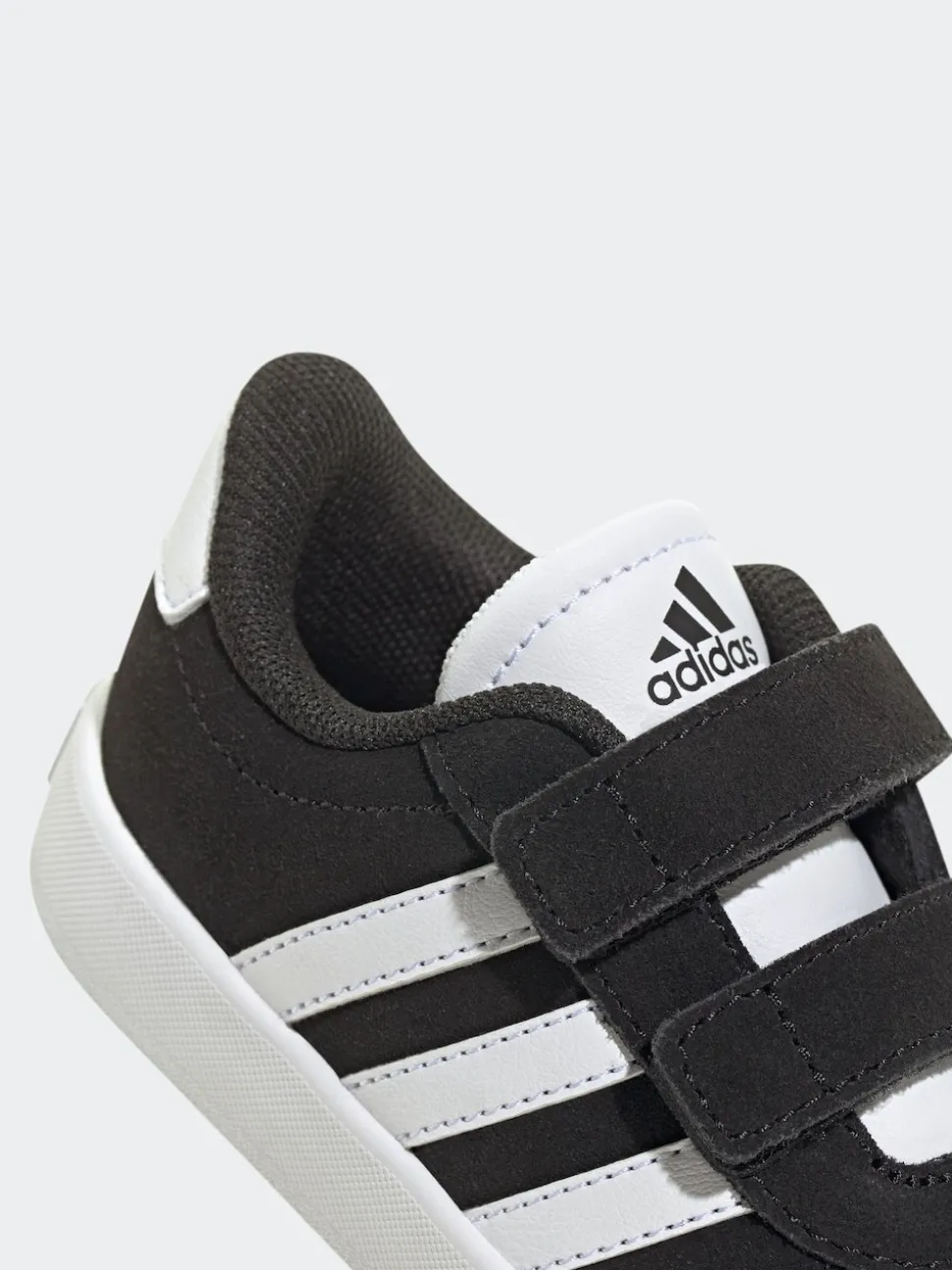 adidas Black VL Court 3.0 Hook and Loop Infant Trainers