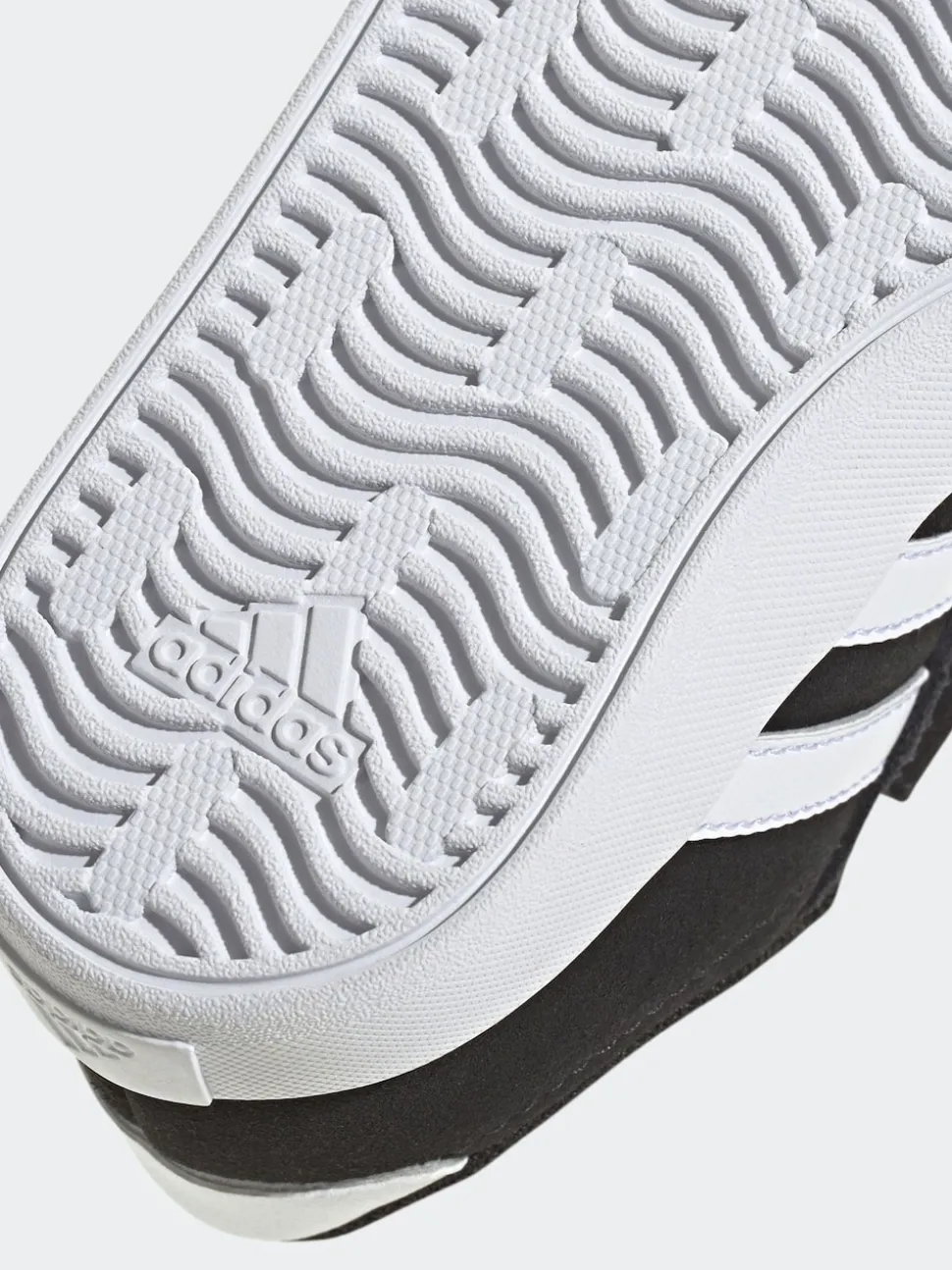 adidas Black VL Court 3.0 Hook and Loop Infant Trainers