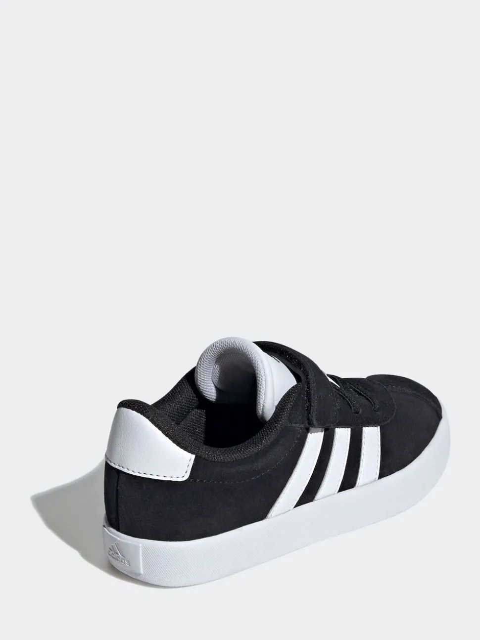 adidas Black VL Court 3.0 Hook and Loop Kids Trainers