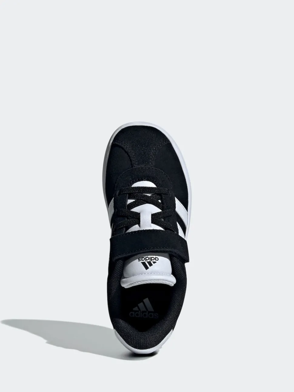 adidas Black VL Court 3.0 Hook and Loop Kids Trainers