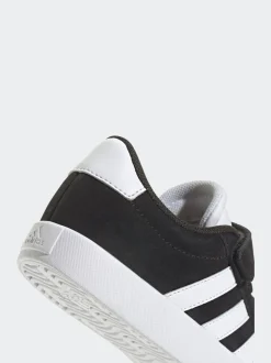 adidas Black VL Court 3.0 Hook and Loop Kids Trainers