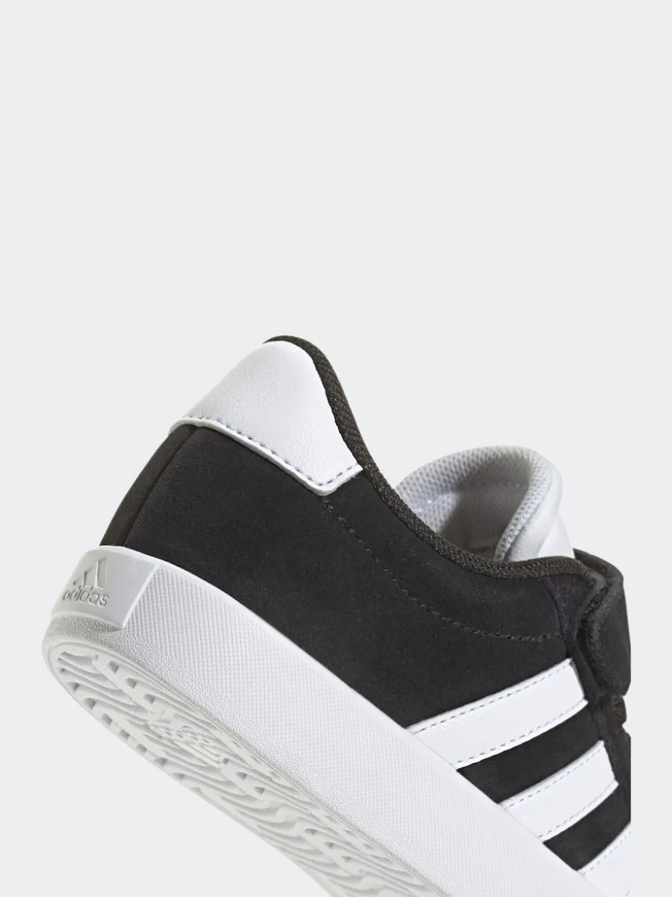 adidas Black VL Court 3.0 Hook and Loop Kids Trainers