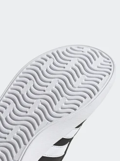 adidas Black VL Court 3.0 Hook and Loop Kids Trainers