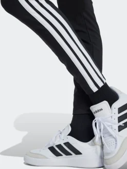 adidas Black/White Essentials 3-Stripes Kids Leggings