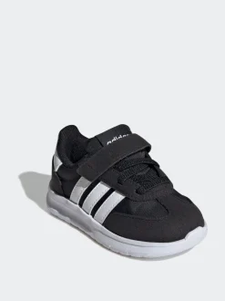 adidas Black/White Run 70s 2.0 Hook and Loop Infant Trainers