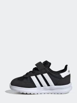 adidas Black/White Run 70s 2.0 Hook and Loop Infant Trainers