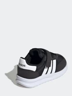 adidas Black/White Run 70s 2.0 Hook and Loop Infant Trainers