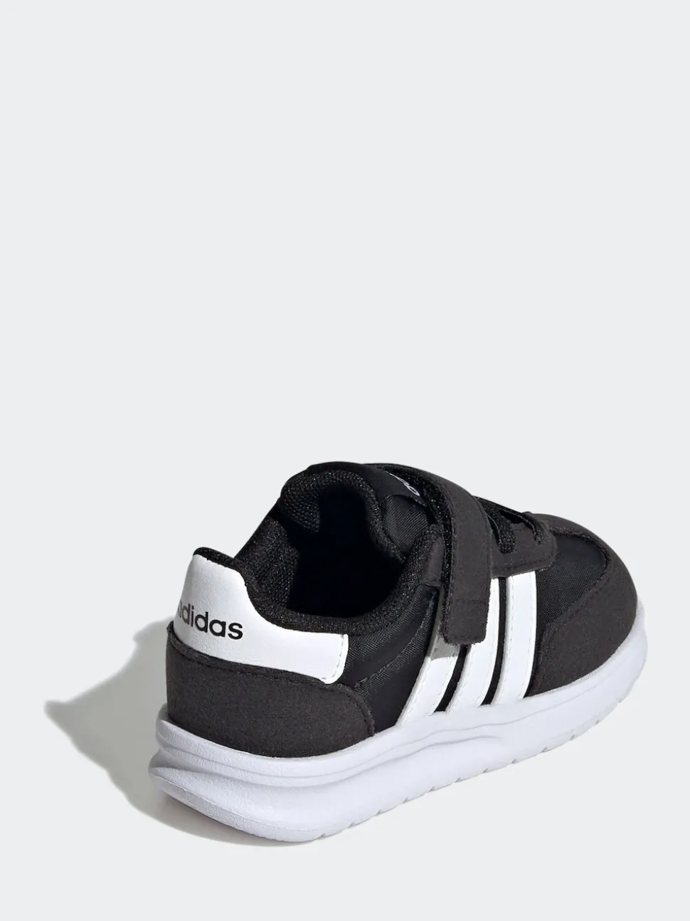 adidas Black/White Run 70s 2.0 Hook and Loop Infant Trainers