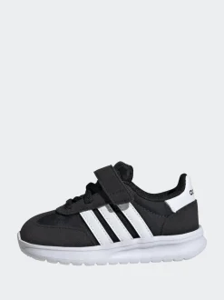 adidas Black/White Run 70s 2.0 Hook and Loop Infant Trainers