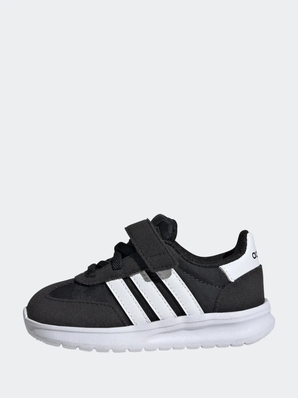 adidas Black/White Run 70s 2.0 Hook and Loop Infant Trainers
