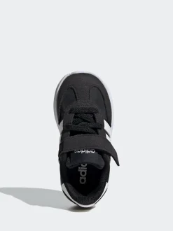 adidas Black/White Run 70s 2.0 Hook and Loop Infant Trainers
