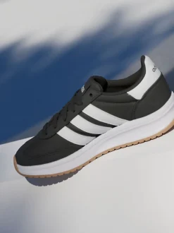 adidas Black/White Run 70s 2.0 Lace Junior Trainers