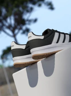 adidas Black/White Run 70s 2.0 Lace Junior Trainers