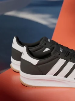 adidas Black/White Run 70s 2.0 Lace Junior Trainers