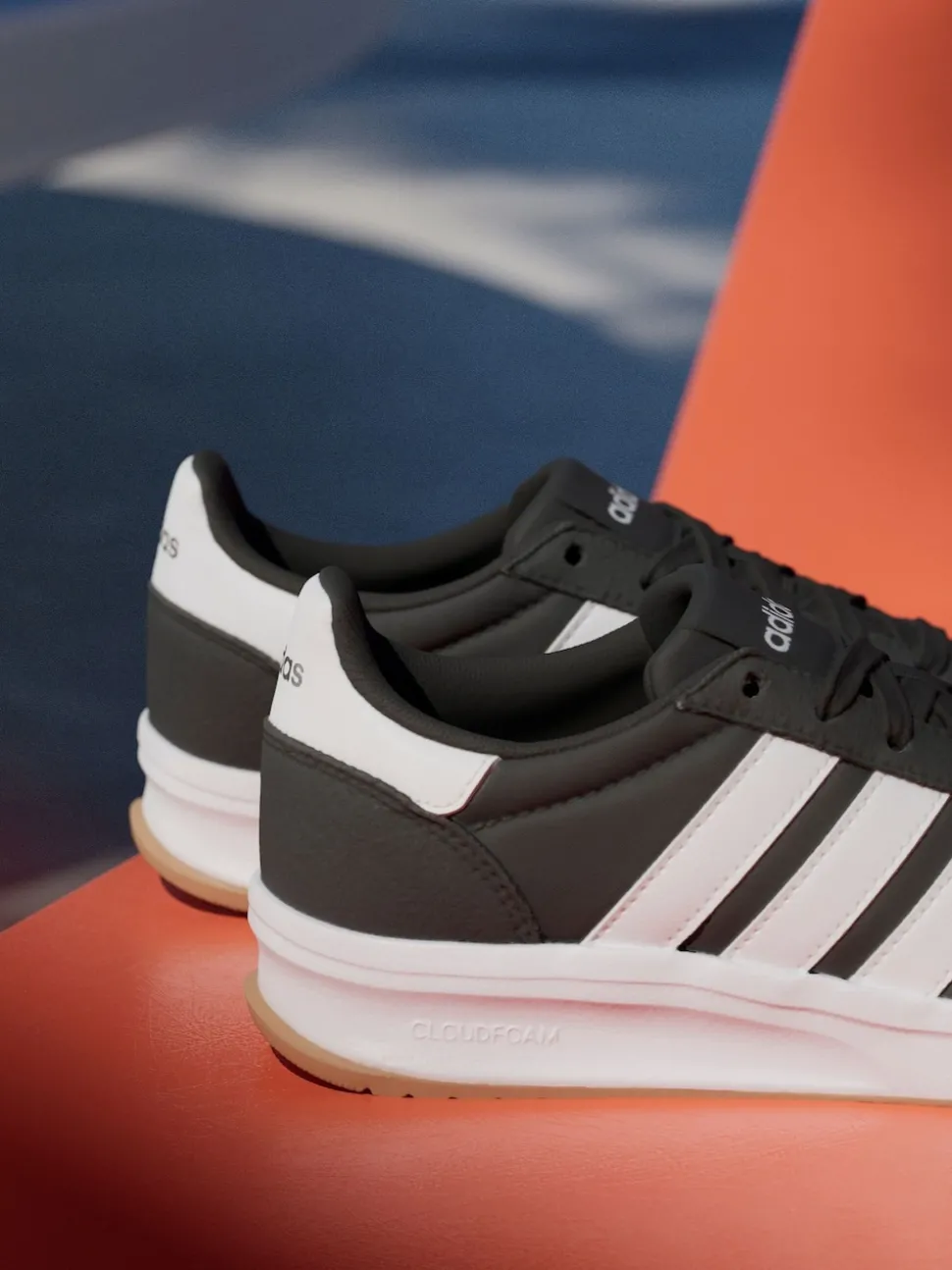 adidas Black/White Run 70s 2.0 Lace Junior Trainers