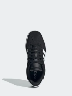 adidas Black/White VL Court Bold Lace Junior Trainers