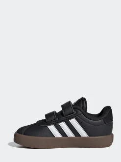 adidas Black/White VL Court 3.0 Hook and Loop Infant Trainers