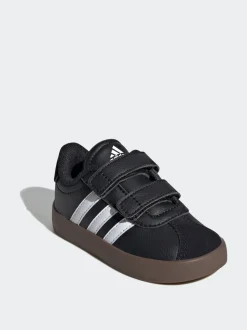 adidas Black/White VL Court 3.0 Hook and Loop Infant Trainers