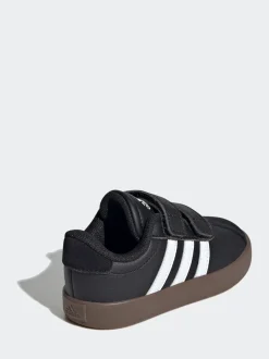 adidas Black/White VL Court 3.0 Hook and Loop Infant Trainers