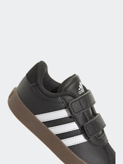 adidas Black/White VL Court 3.0 Hook and Loop Infant Trainers