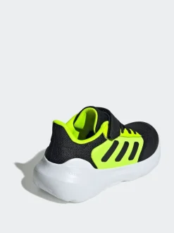 adidas Black/Yellow Tensaur Run 2.0 Hook and Loop Kids Trainers