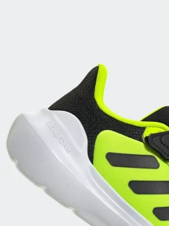 adidas Black/Yellow Tensaur Run 2.0 Hook and Loop Kids Trainers