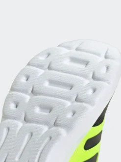 adidas Black/Yellow Tensaur Run 2.0 Hook and Loop Kids Trainers