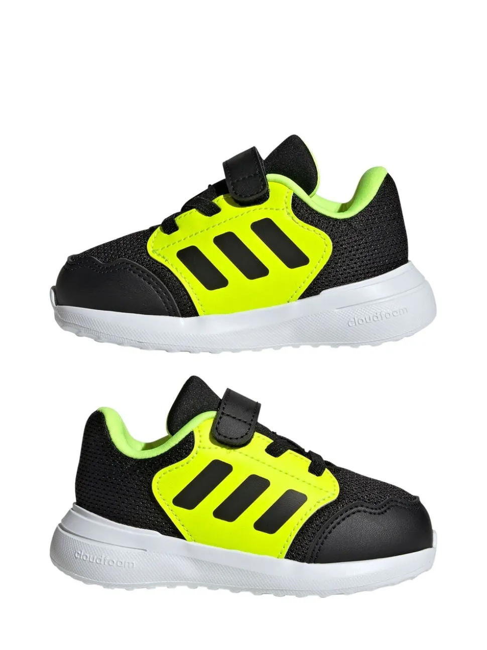 adidas Black/Yellow VS Pace 2.0 Hook and Loop Infant Trainers