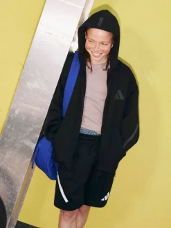 adidas Black Z.N.E. Full-Zip Hooded Track Jacket