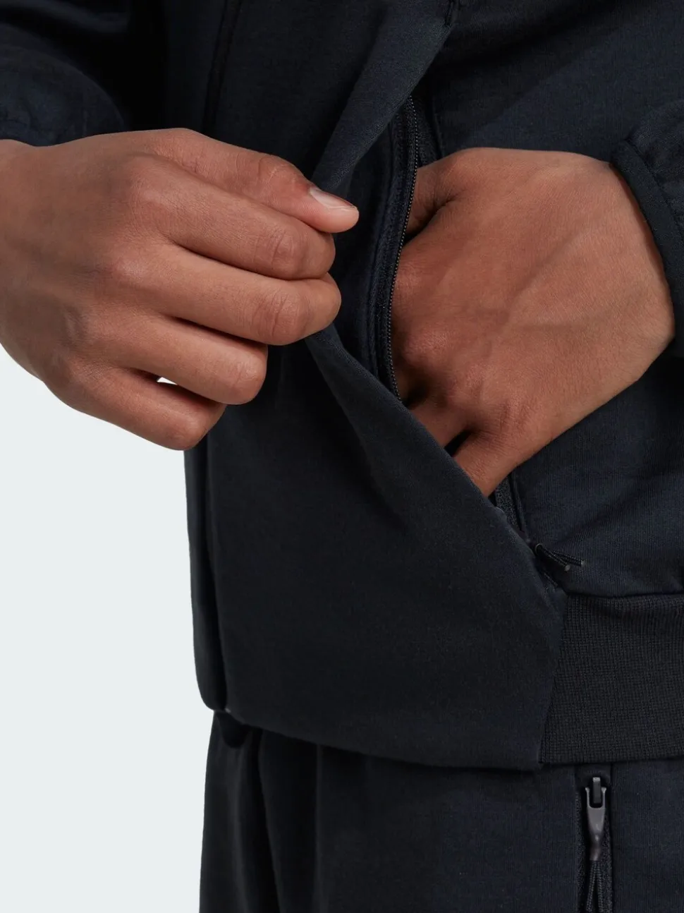 adidas Black Z.N.E. Full-Zip Hooded Track Jacket